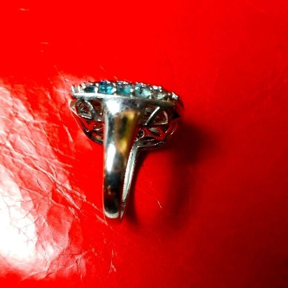 -GORGEOUS BLUE TOPAZ STONES RING!!!NEW!!! - Picture 9 of 9
